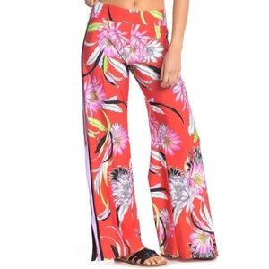 Trina Turk Shangri La Floral Wide Leg Cover-Up Pants Size S